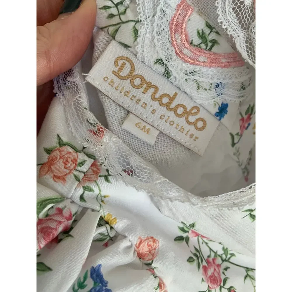 Dondolo Rosie girl floral bubble with heart NWT size 6mo‎ $82